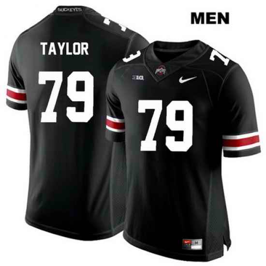 Brady Taylor Ohio State Buckeyes White Font Stitched Authentic Nike Mens  79 Black College Football Jersey Jersey